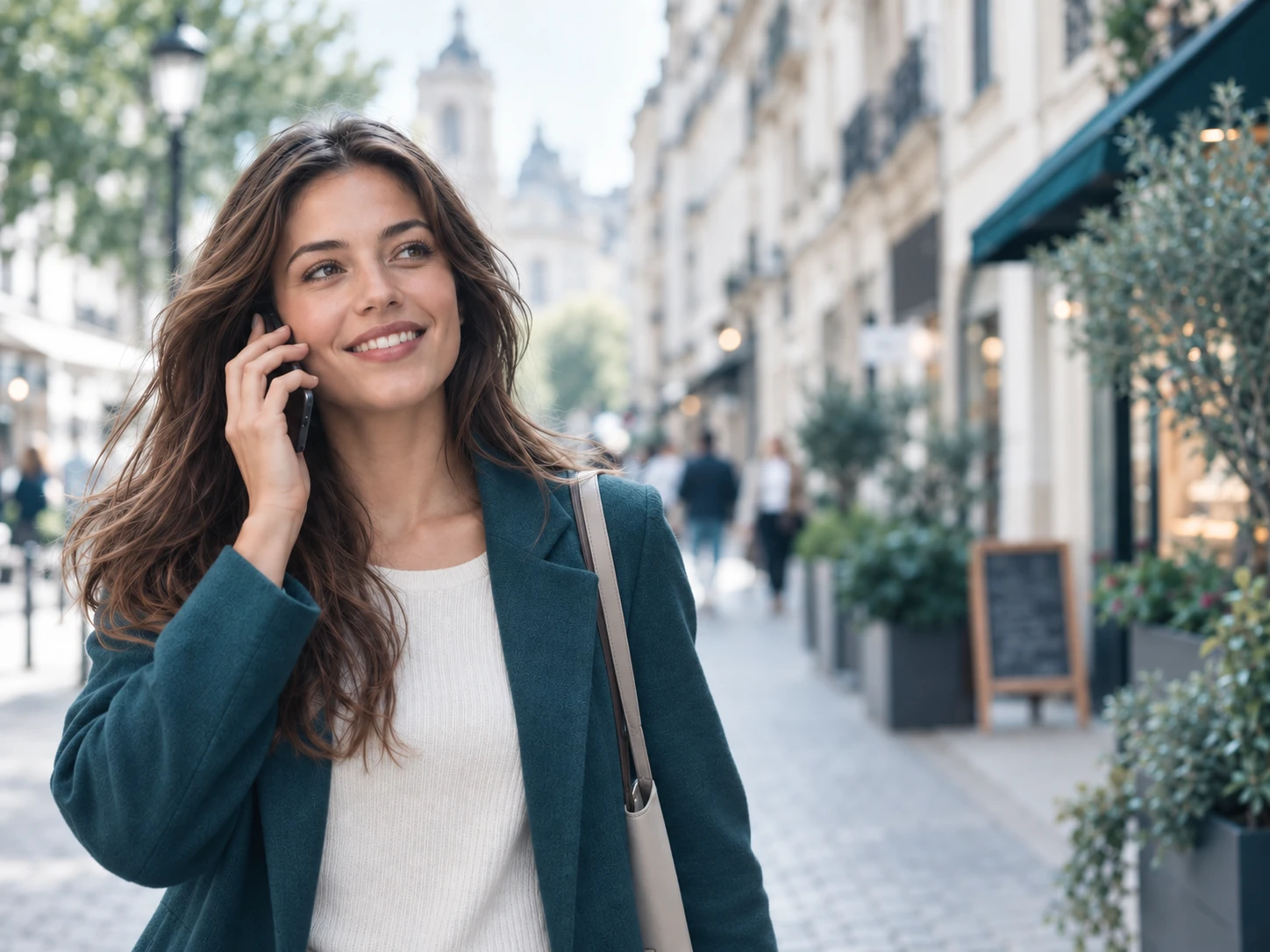 Kobieta rozmawiająca przez telefon